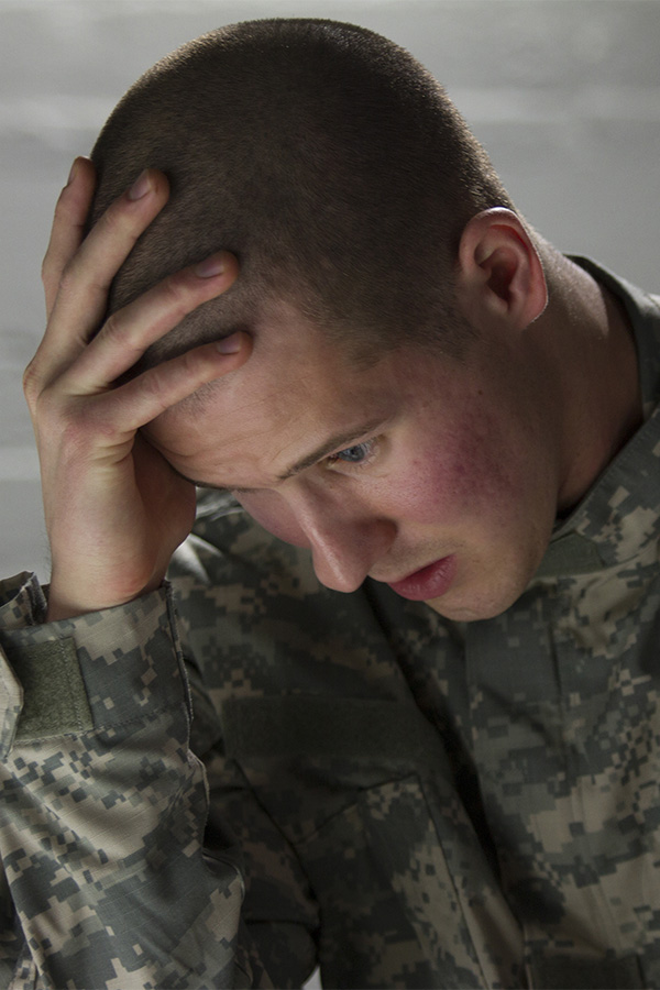 soldier with PTSD